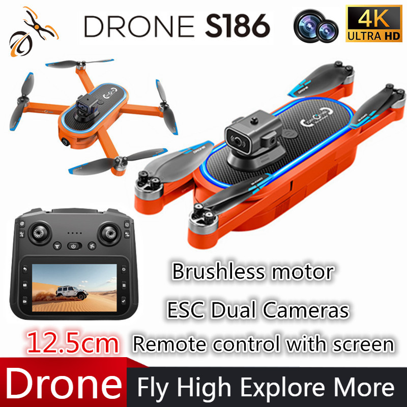 Drone Gimbal - 2025 S186 Drohne, professionell, 4K HD,