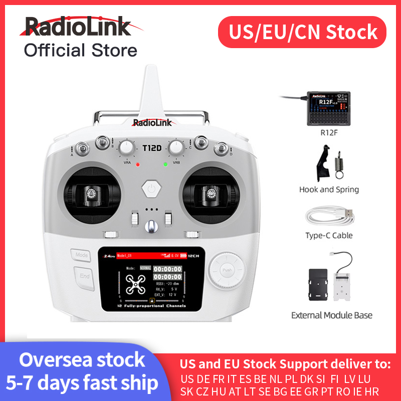 Drone Flight Controller - Radiolink T12D ELRS 12-Kanal-Sender, Empfänger R12F,
