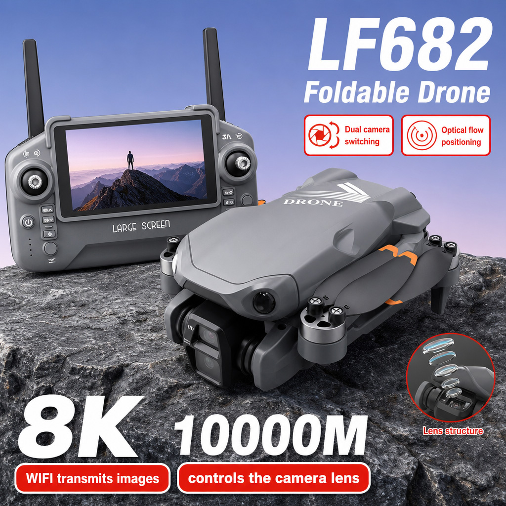 Drone Gimbal - Luftbild-Drohne LF682 mit 8K HD Dual-Kameras,